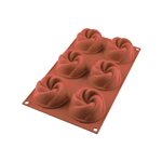 Silikomart Silicone Bake Mold Vertigo Shape 3.7 Oz, 3" Dia. x 1.5" H, 6 Cavities image 3