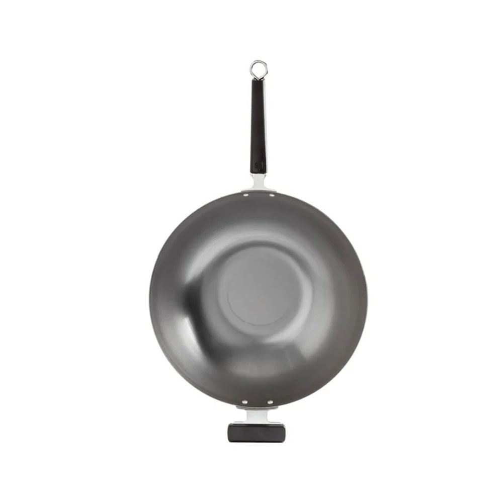 Winco Professional Series Carbon Steel Flat Bottom Wok, 14" image 1