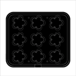 Pavoni Cookmatic Plate PIASTRA120 Flower, 9 Cavities image 4