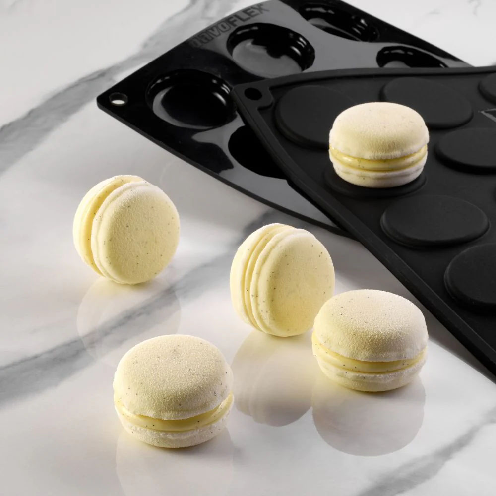 Pavoni Mini Macaron Silicone Mold, 18 Cavities image 1