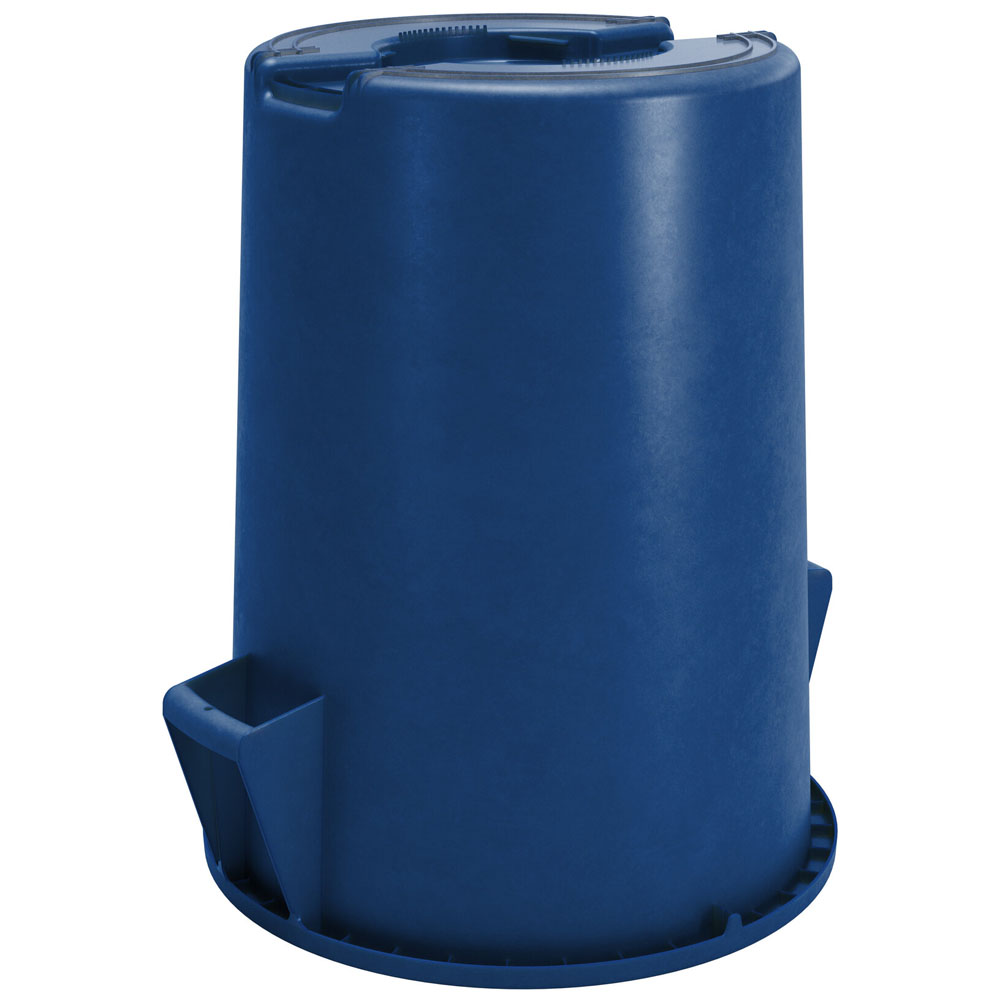 Carlisle Bronco Blue Round Waste Container, 20 Gallon image 1