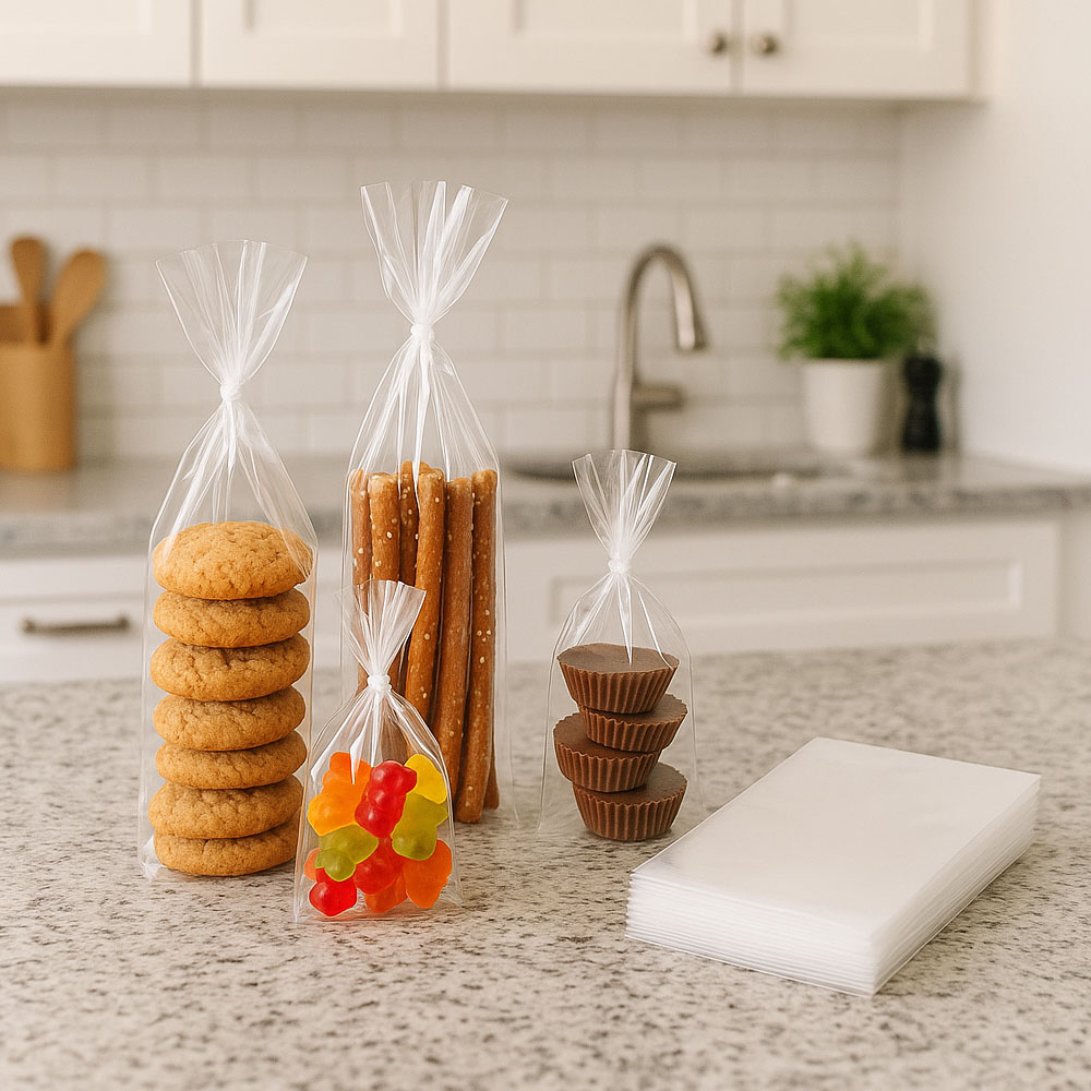 O'Creme Clear Cellophane Bags, 5" x 10" - Pack of 100 image 1