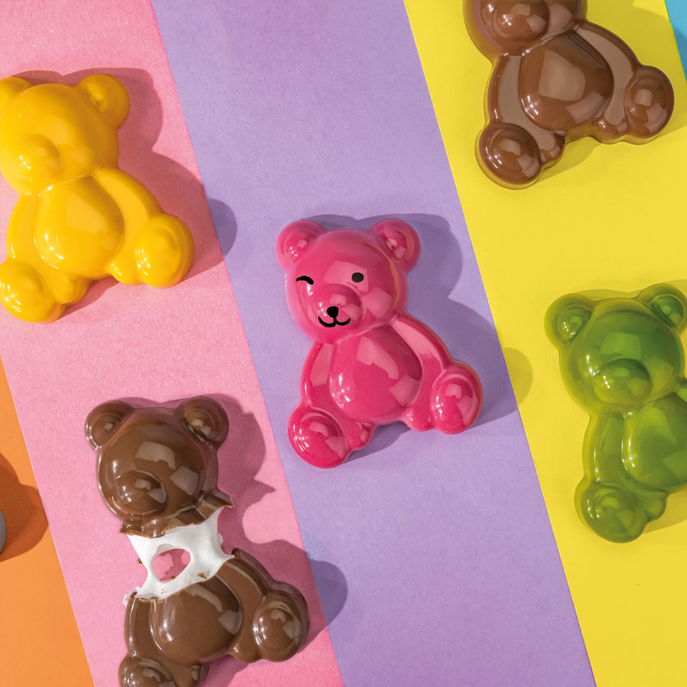 Martellato Mallow Bear Polycarbonate Chocolate Mold, 6 Cavities image 1