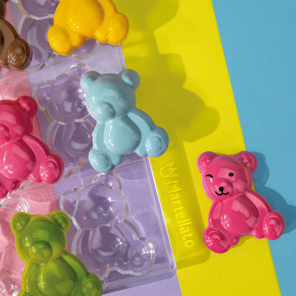 Martellato Mallow Bear Polycarbonate Chocolate Mold, 6 Cavities image 2