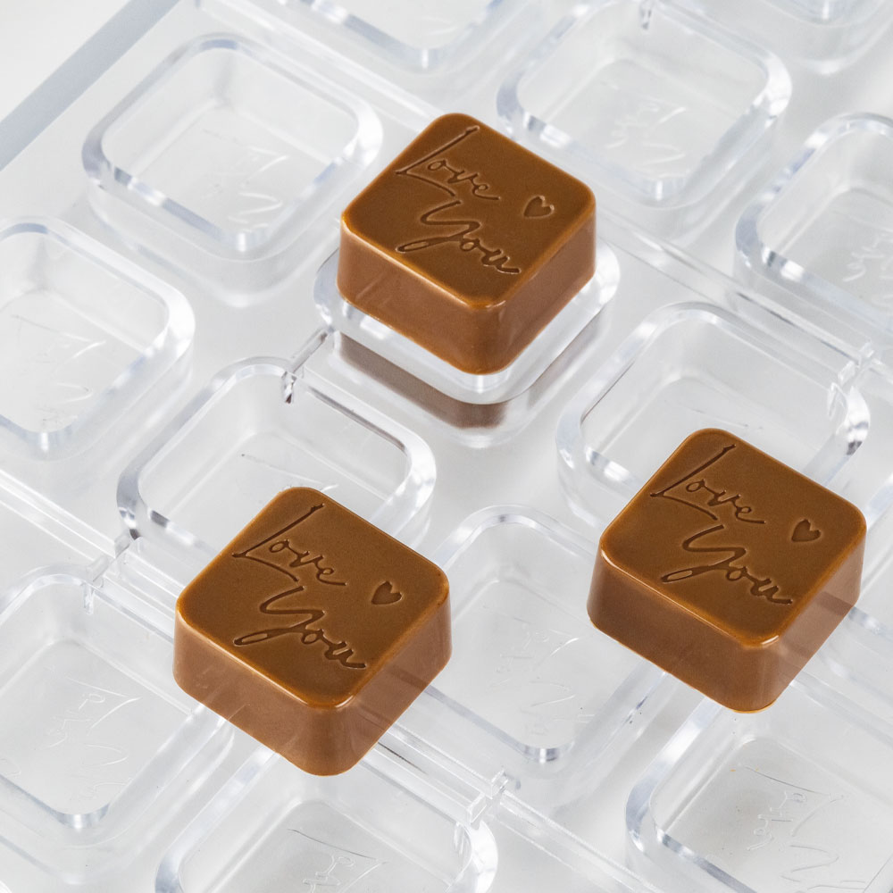 Martellato 'Love You' Praline Polycarbonate Chocolate Mold, 24 Cavities image 1