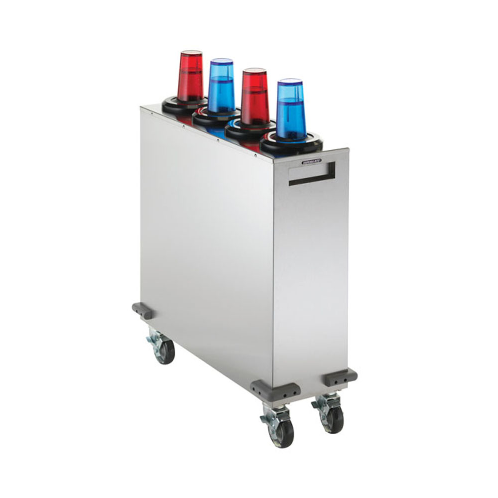 Dispense Rite Stainless Steel Mobile Cup Dispensing Cart, 4 Compartment image 1