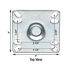 Update International Universal 5" Swivel Plate Caster, With Brake image 1