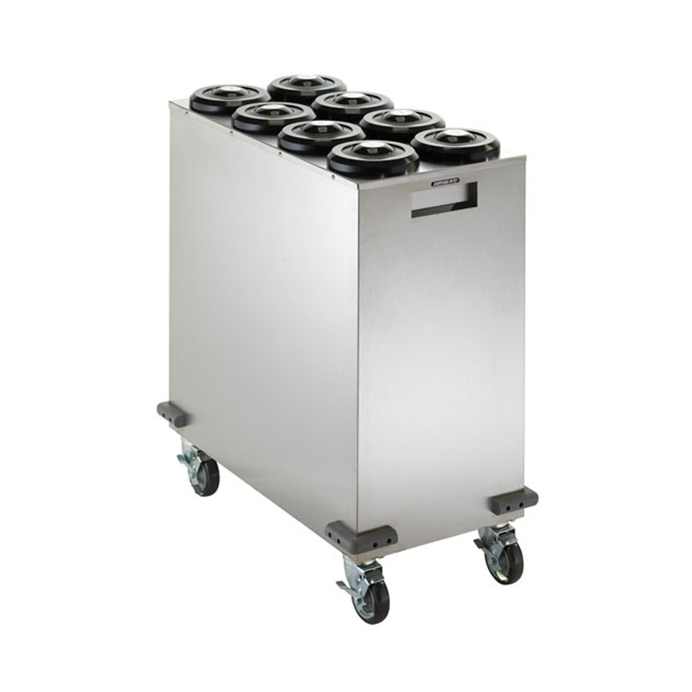 Dispense Rite Stainless Steel Mobile Cup Dispensing Cart, 8 Compartment image 1