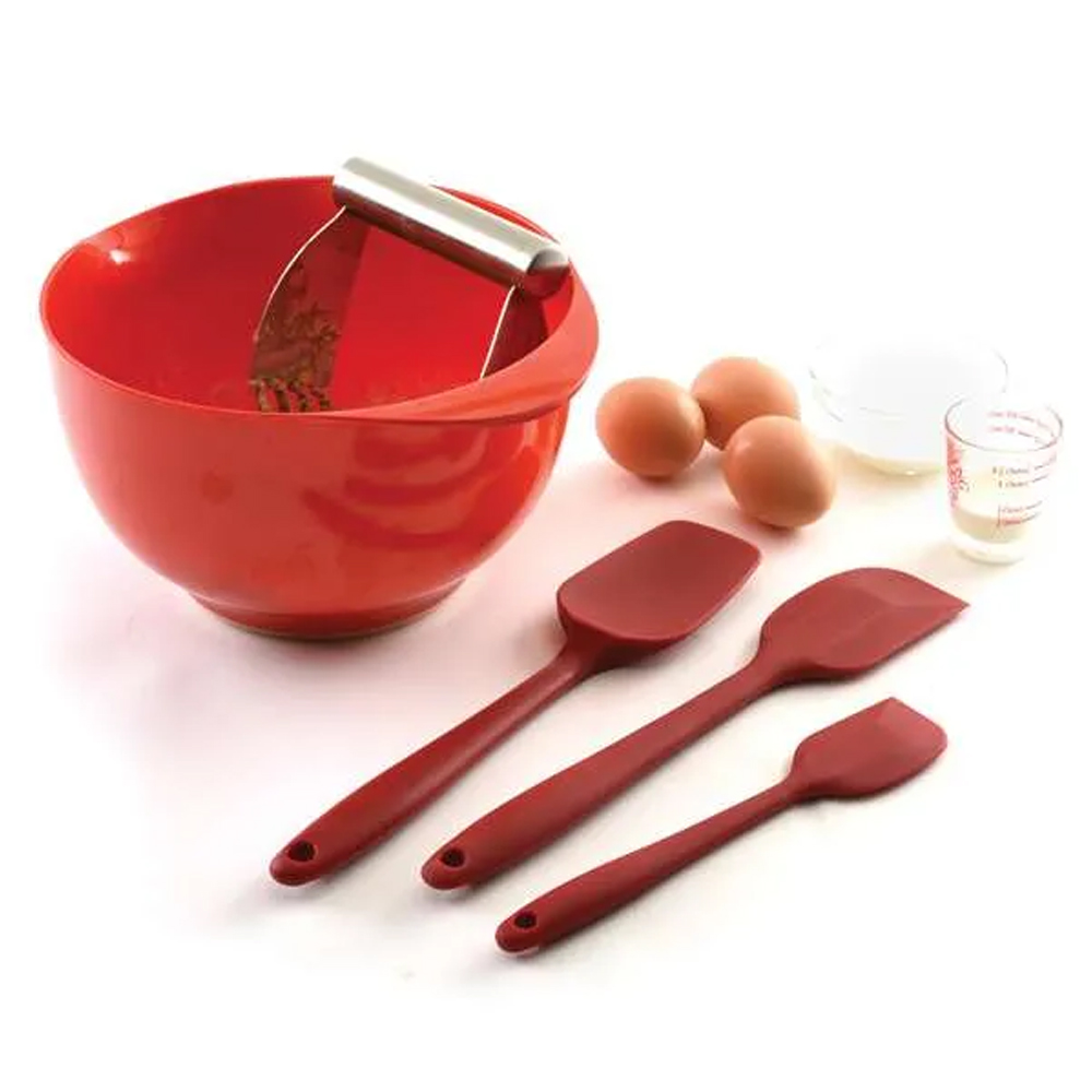 Norpro Red Silicone Spatula Set, 3 Piece Set image 2