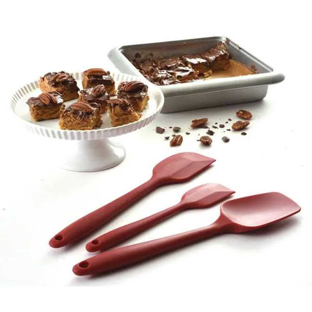 Norpro Red Silicone Spatula Set, 3 Piece Set image 3