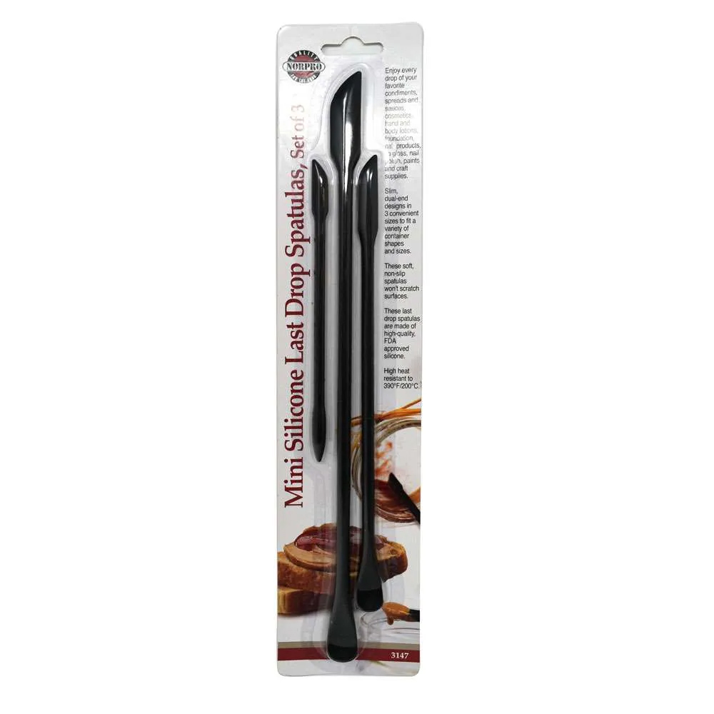 Norpro Mini Silicone Last Drop Spatulas, 3 Piece Set image 6