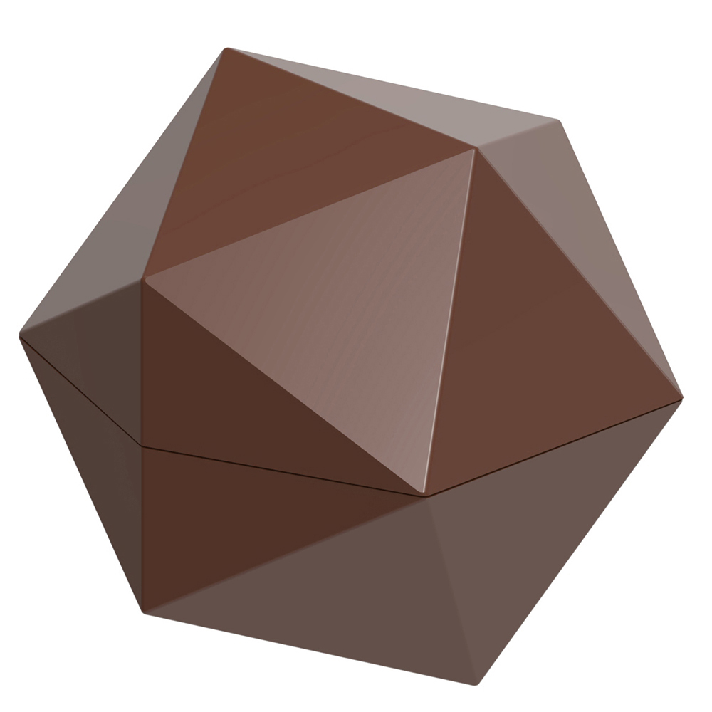 Chocolate World Faceted Polycarbonate Chocolate Mold, 24 Cavities image 1