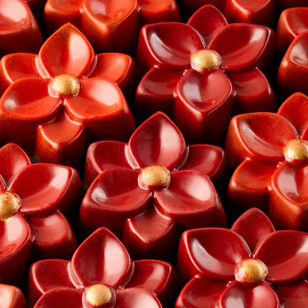 Pavoni Polycarbonate Flower Chocolate Mold, 24 Cavities image 1