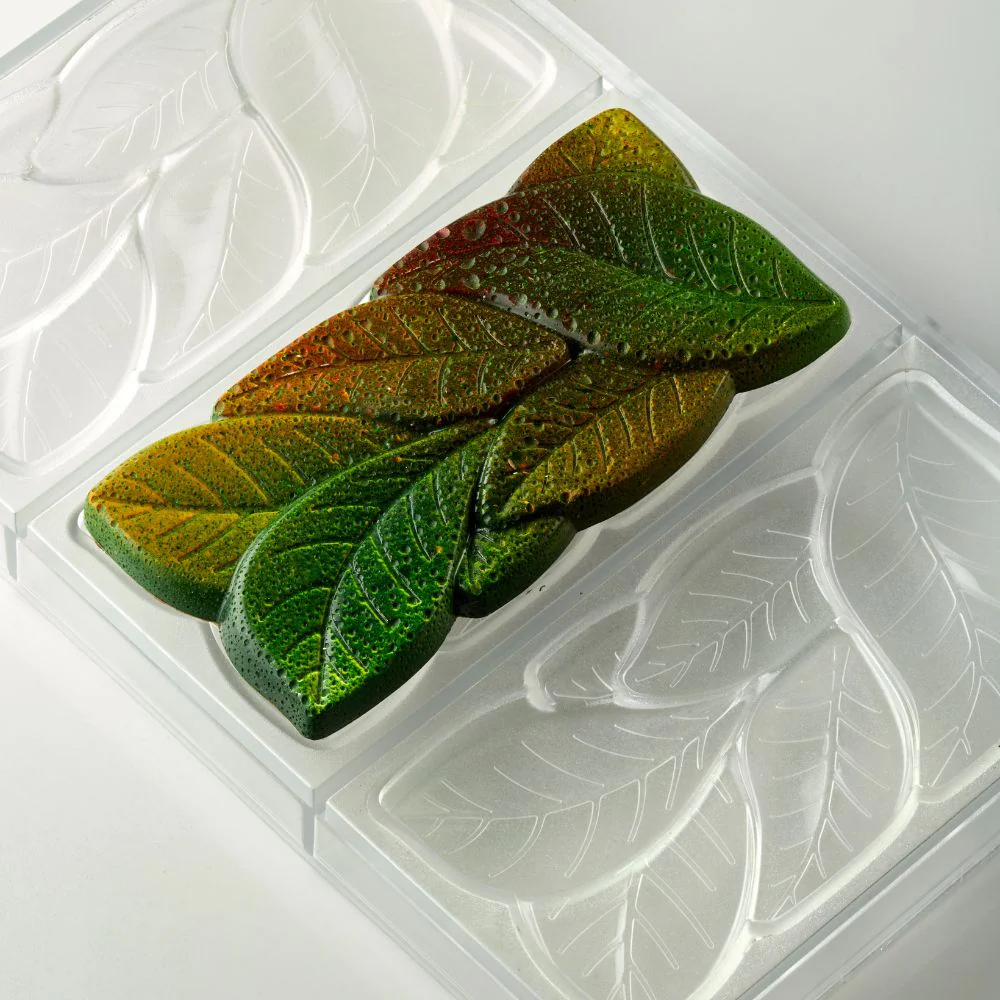 Pavoni Polycarbonate Leaves Bar Chocolate Mold, 3 Cavities image 3