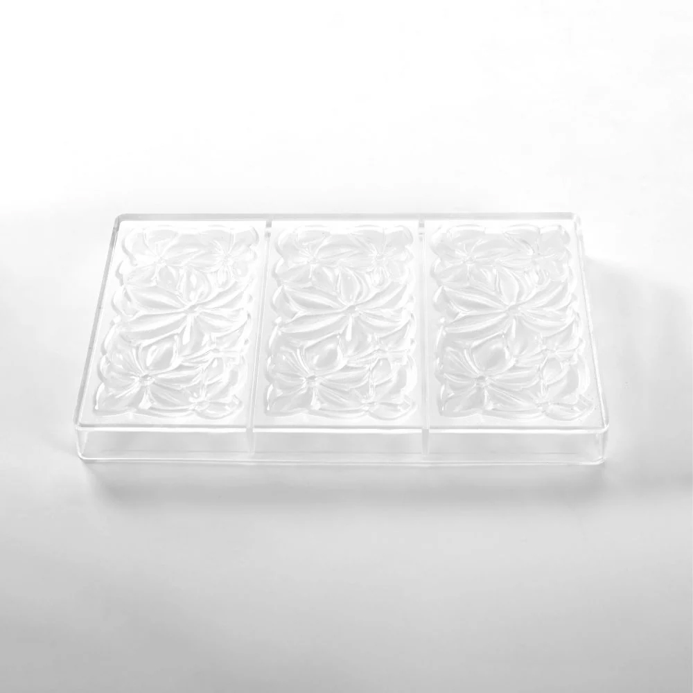 Pavoni Polycarbonate Flora Bar Chocolate Mold, 3 Cavities image 2