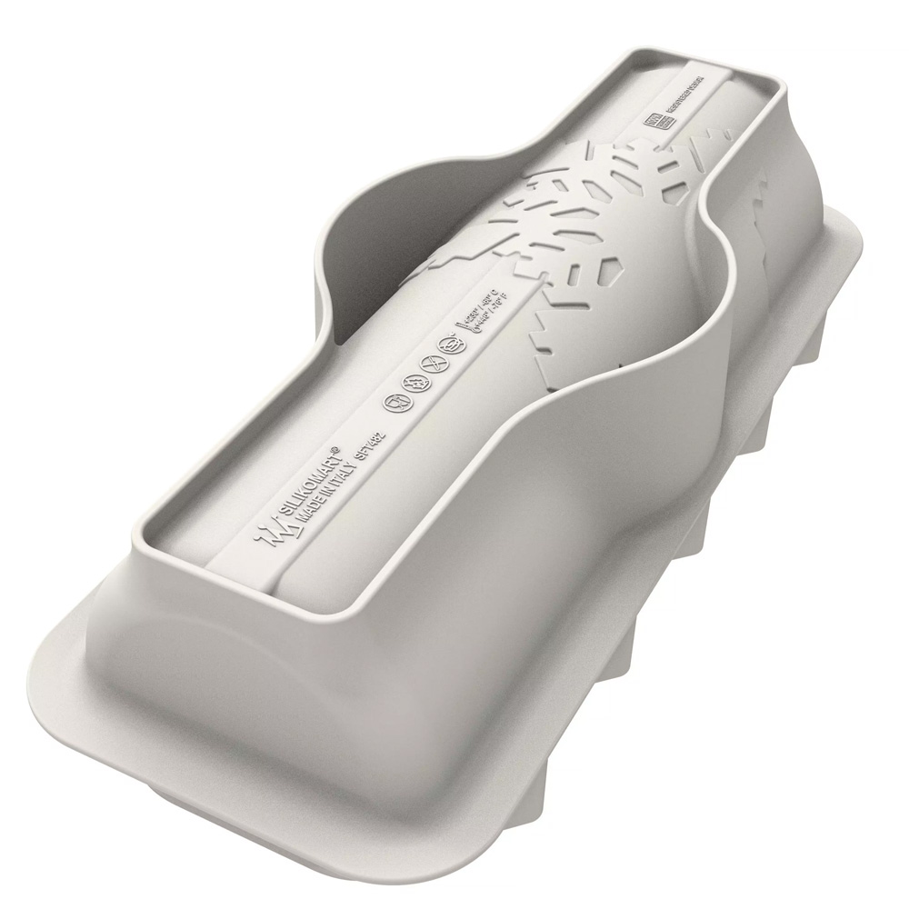 Silikomart SNOWFALL BUCHE 1150 Silicone Mold, 39 oz. image 1