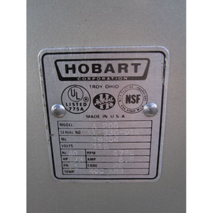Hobart 20 Qt Mixer Model # A-200, Used, Great Condition image 4