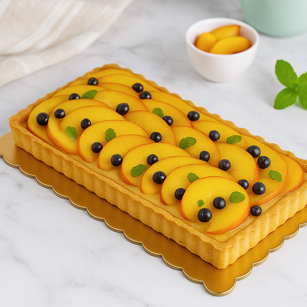 O'Creme Gold Scalloped Log Cake Board, 11.25" x 6.5" - Pack of 25 image 3