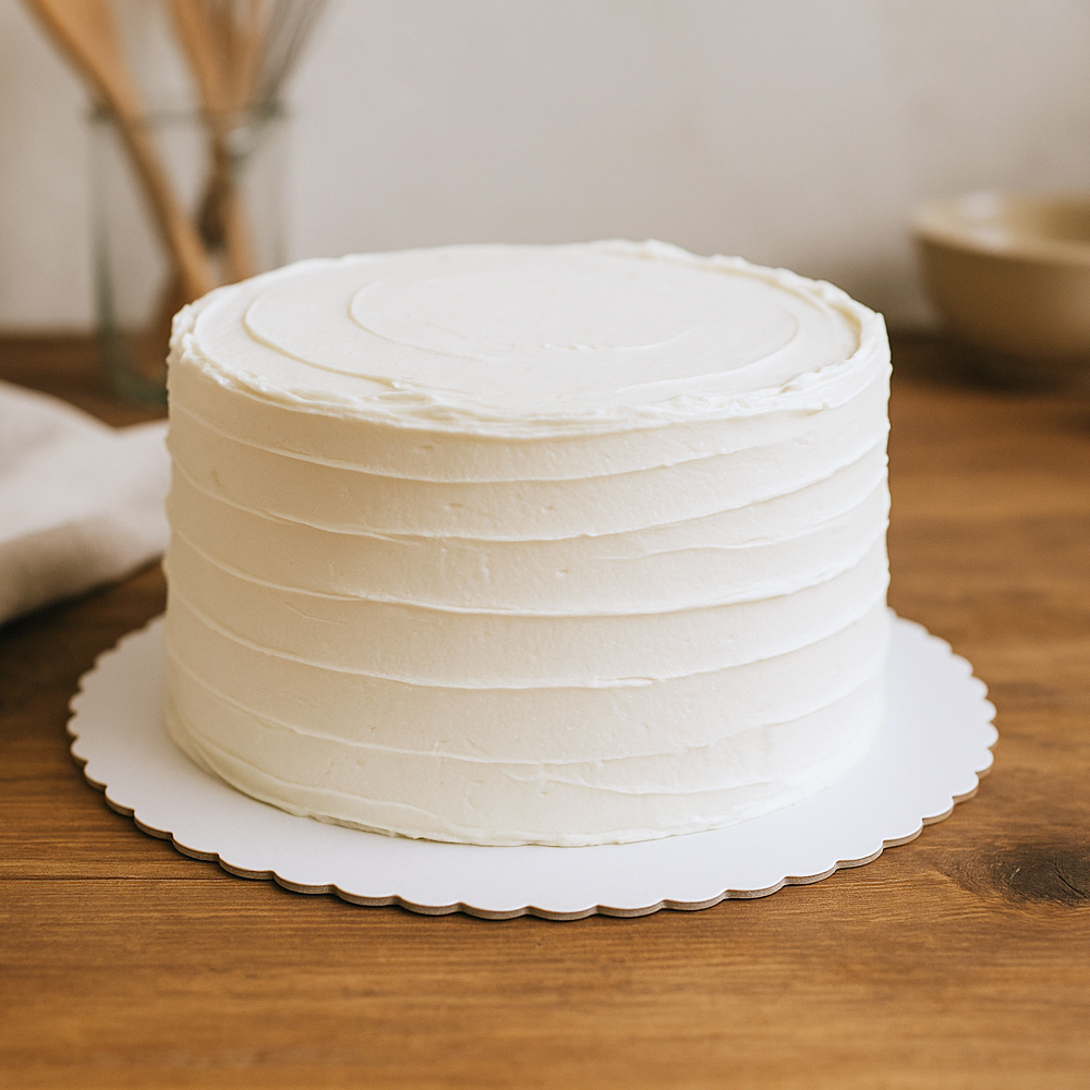 O'Creme White Scalloped Round Cake Board, 12" Diameter image 3