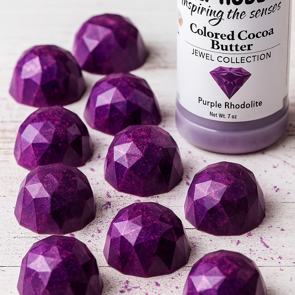 Chef Rubber Jewel Purple Rhodolite Cocoa Butter, 200g / 7 oz. image 1