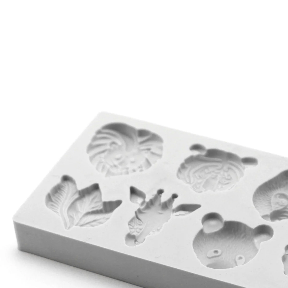 Katy Sue Jungle Animal Heads Fondant Mold, 8 Cavities image 1