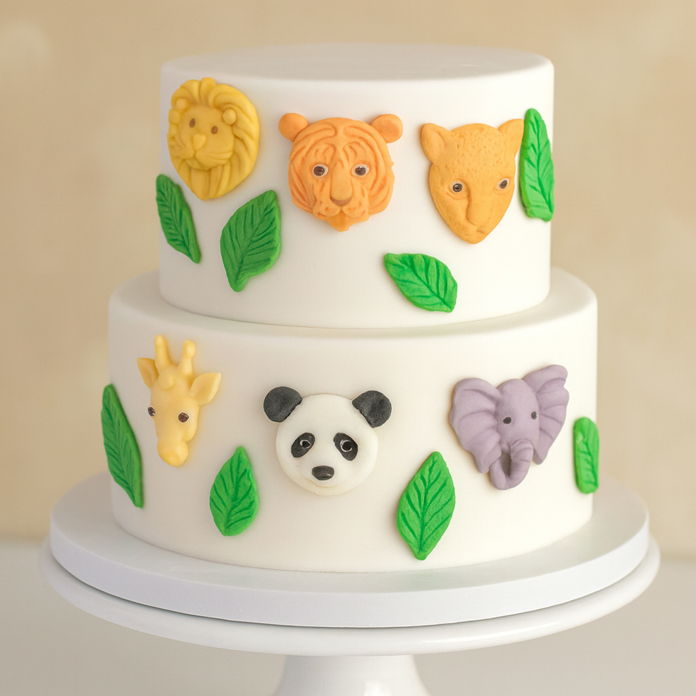 Katy Sue Jungle Animal Heads Fondant Mold, 8 Cavities image 3