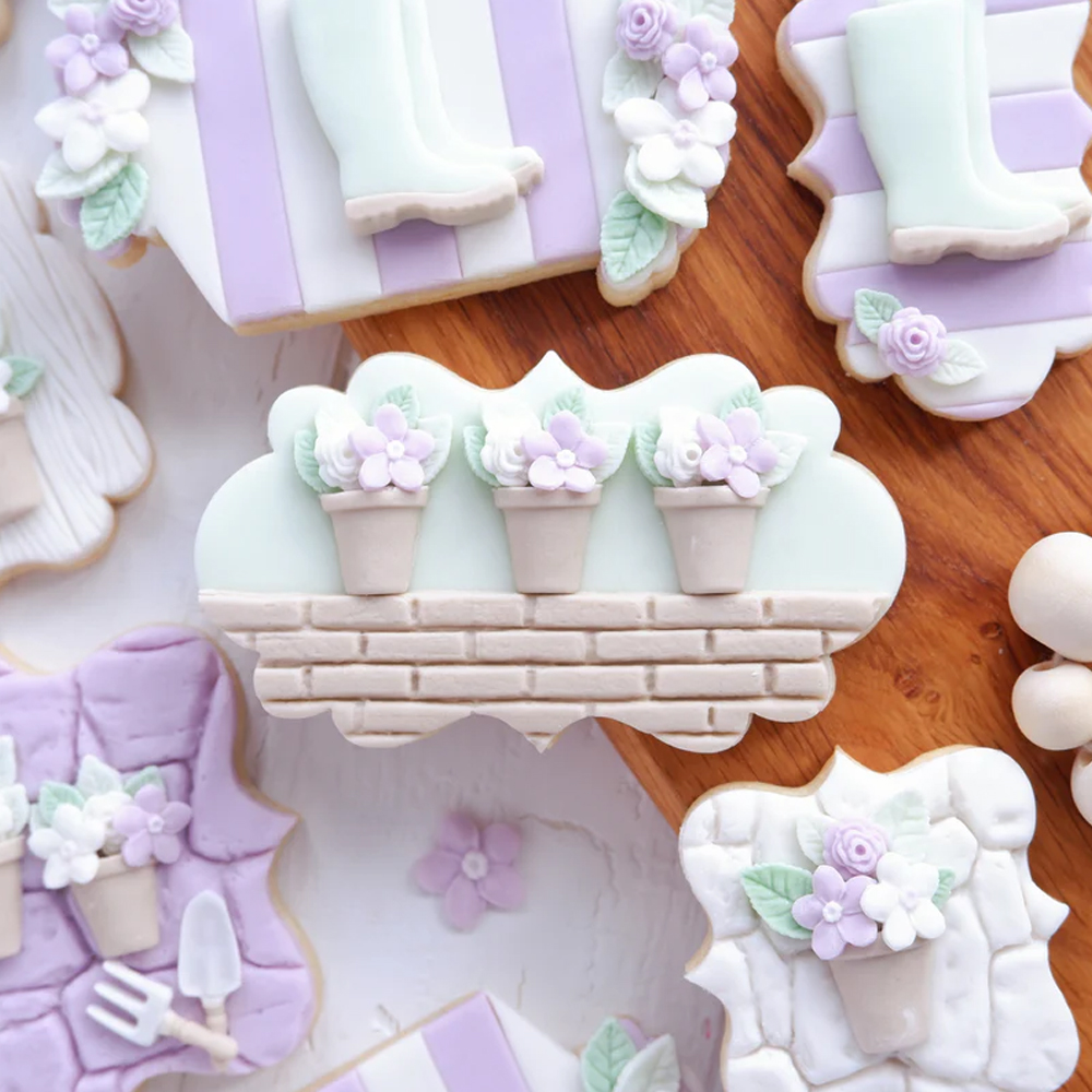 Katy Sue Brickwork Silicone Fondant Mold image 1