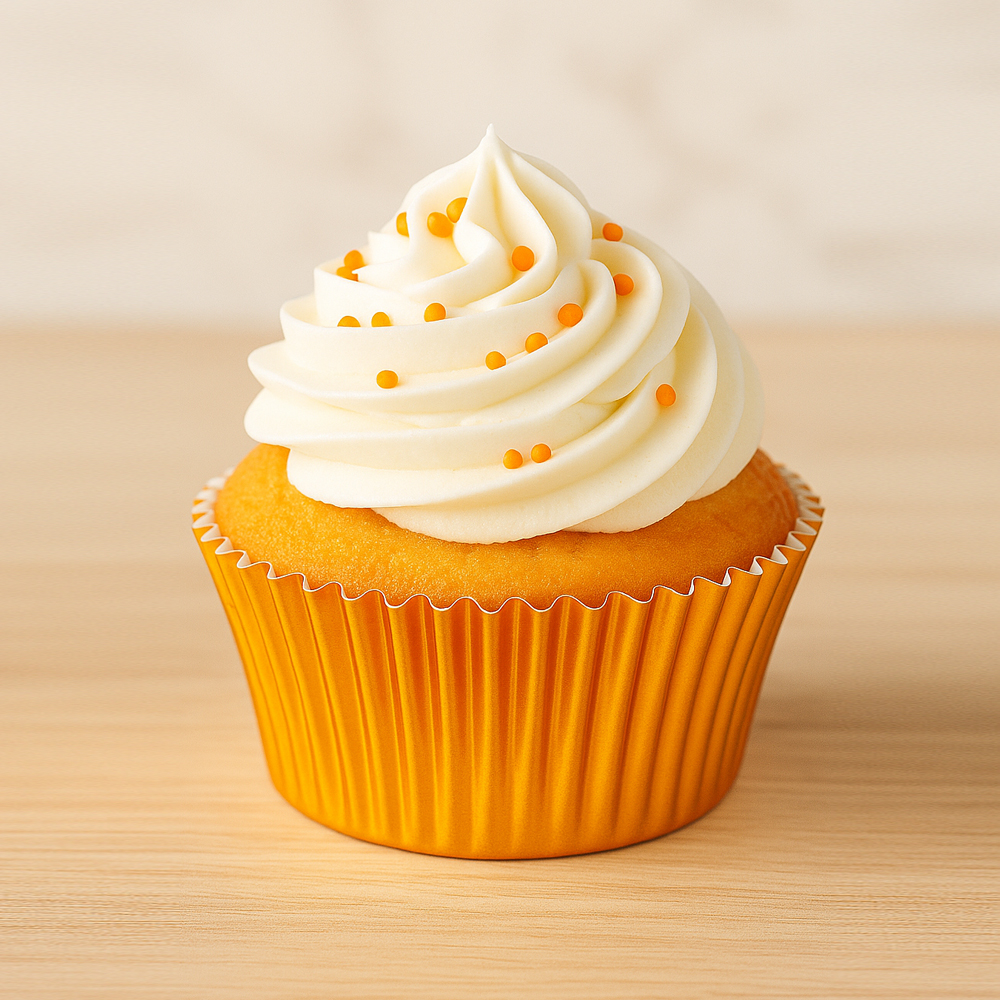 O'Creme Orange Foil Cupcake Liner, 2" Diameter - Pack of 500 image 1