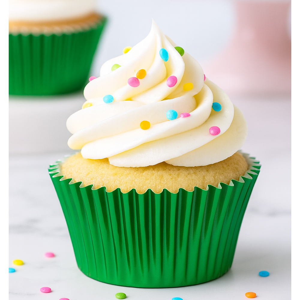 O'Creme Green Foil Cupcake Liner, 2" Diameter - Pack of 500 image 1