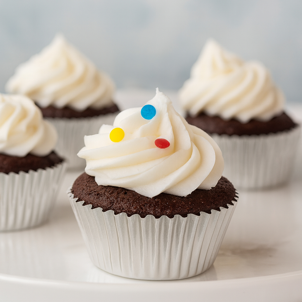 O'Creme Silver Mini Foil Cupcake Liner, 1.25" Diameter - Pack of 500 image 1