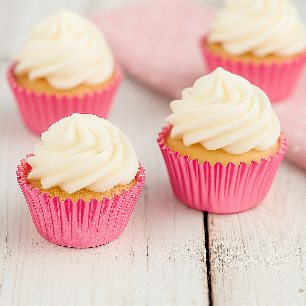 O'Creme Pink Mini Foil Cupcake Liners, 1.25" Diameter - Pack of 500 image 1