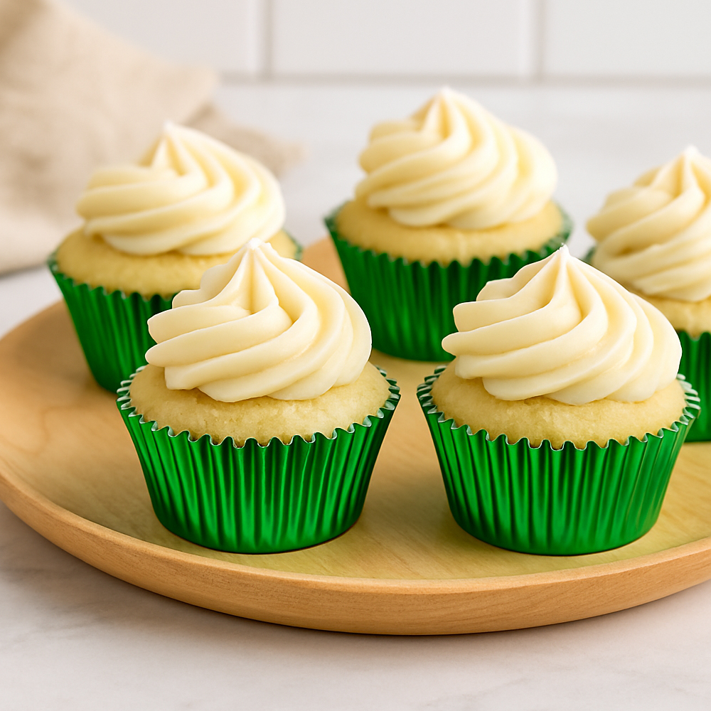 O'Creme Green Mini Foil Cupcake Liners, 1.25" Diameter - Pack of 500 image 1