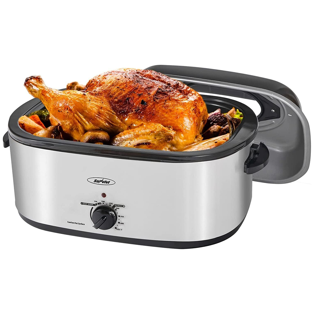 Survivi Electric Roaster Oven with Viewing Lid, 26 Quart image 1