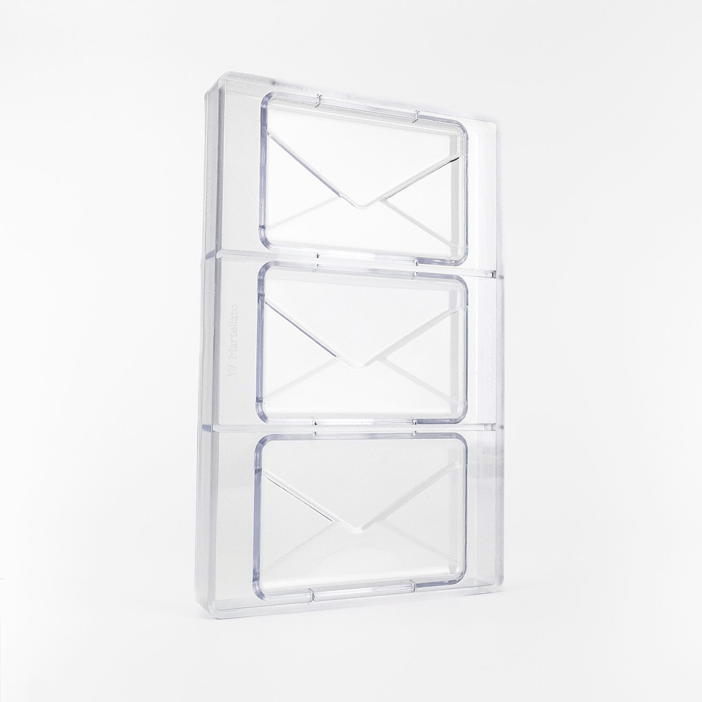 Martellato MAIL Closed Envelope Polycarbonate Chocolate Mold, 3 Cavities image 3