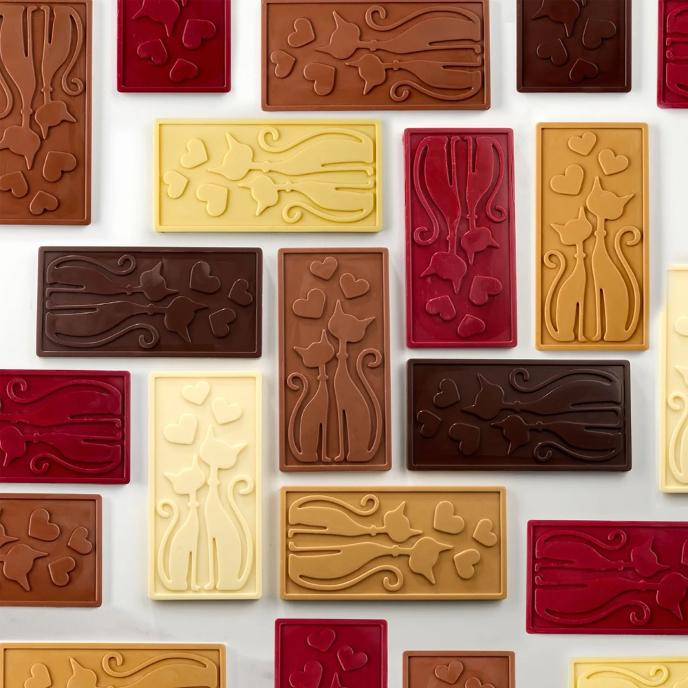 Pavoni Polycarbonate MINOU Chocolate Bar Mold, 3 Cavities image 1