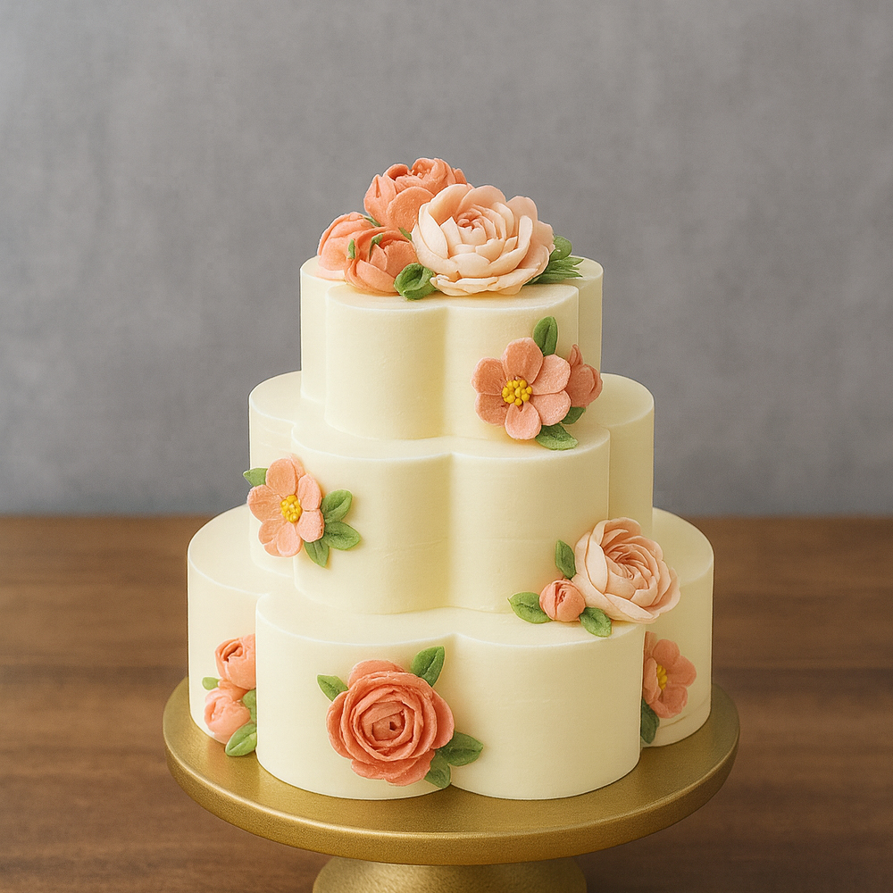 O'Creme Polystyrene Petal Cake Dummy, 16" x 4" high image 1