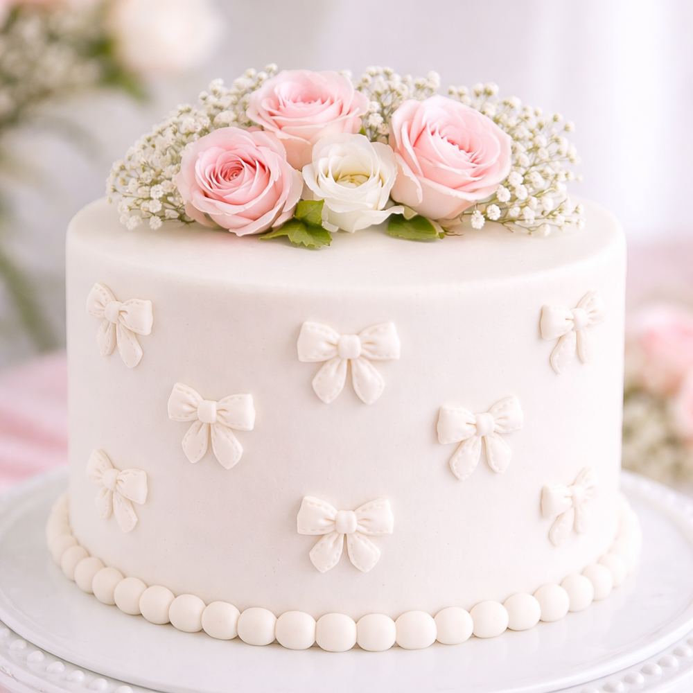 O'Creme White Gumpaste Bows, 0.7" - Set of 18 image 1