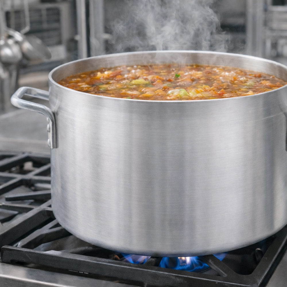 Winco Elemental Aluminum Sauce Pot, 34 Quart  image 1