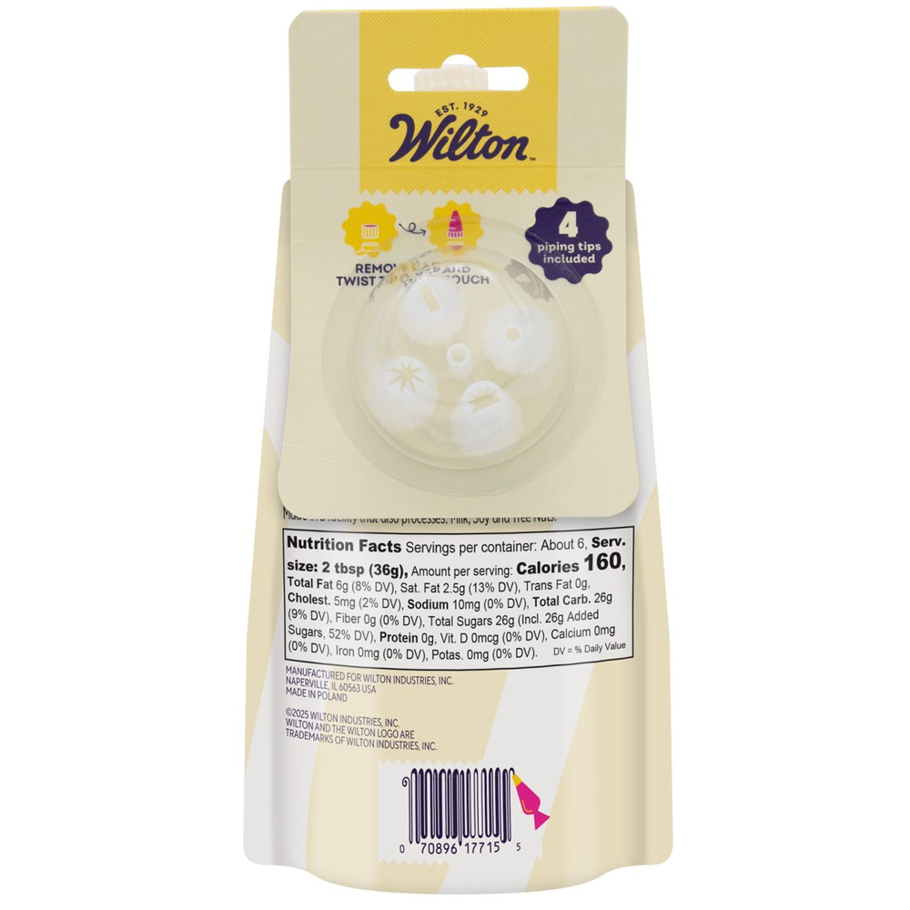 Wilton White Decorators Icing with 4 Tips image 1