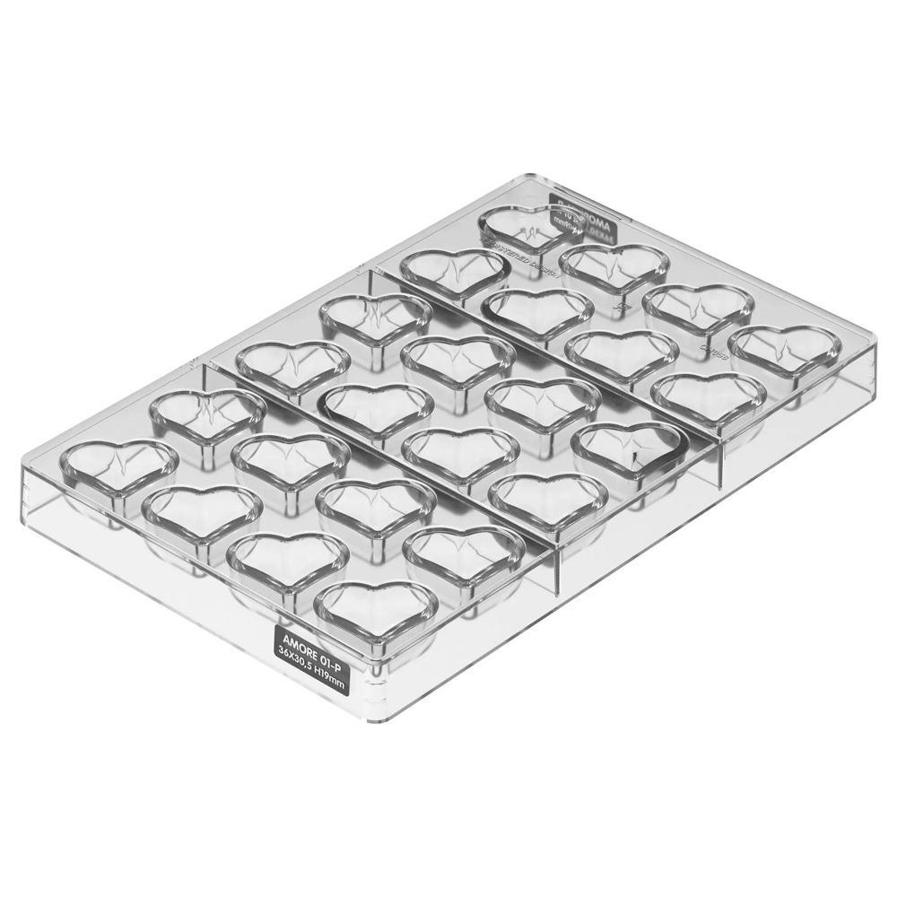 Silikomart AMORE Tritan Heart Chocolate Mold, 24 Cavities image 3