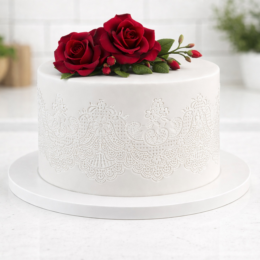 Angela Morrison Bridal Rosette Veil Fondant Embosser image 1