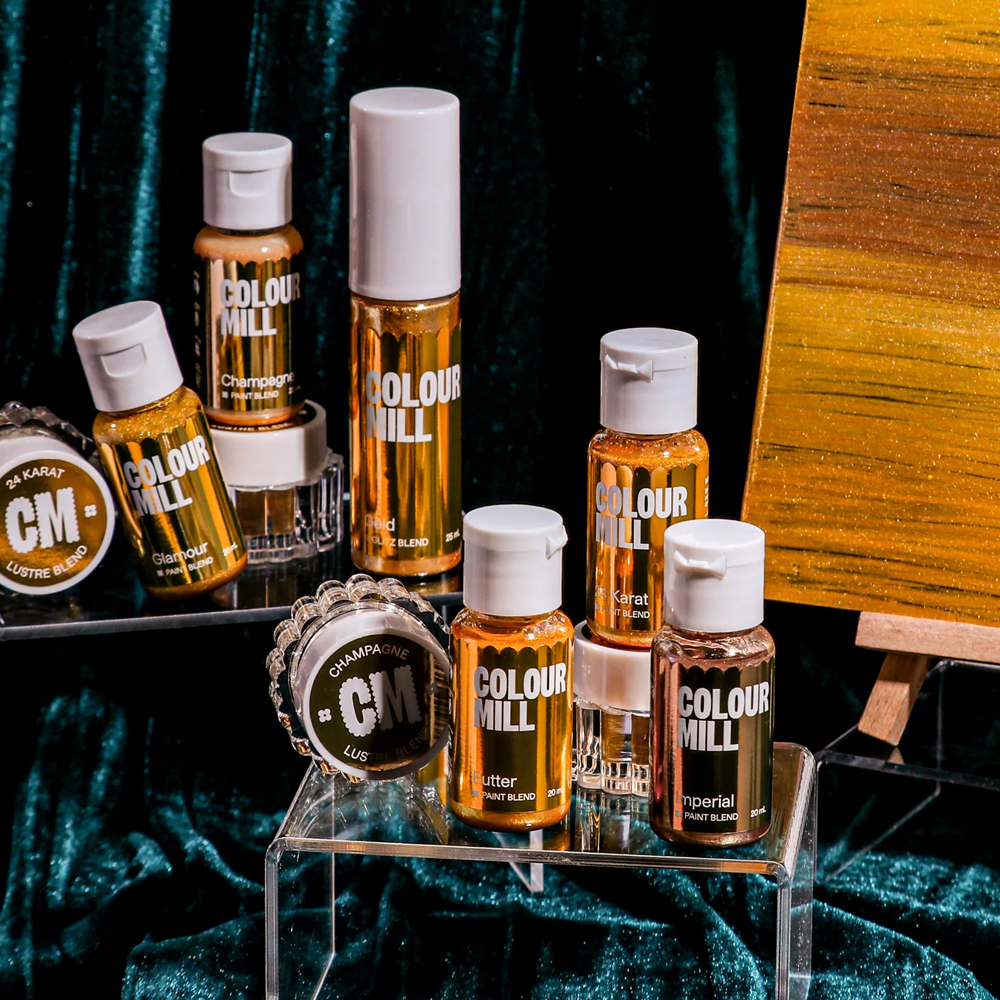 Colour Mill Gold Glitz Blend Edible Glitter Pump, 25 ml. image 2