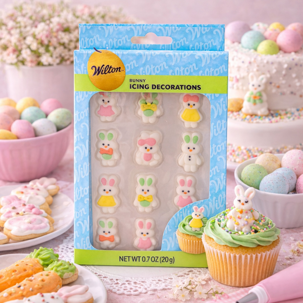 Wilton Pastel Bunnies Icing Decorations, Set of 12 image 3