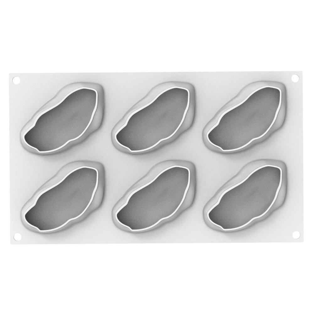 Silikomart PISTACHIO 120 Silicone Mold, 6 Cavities image 1