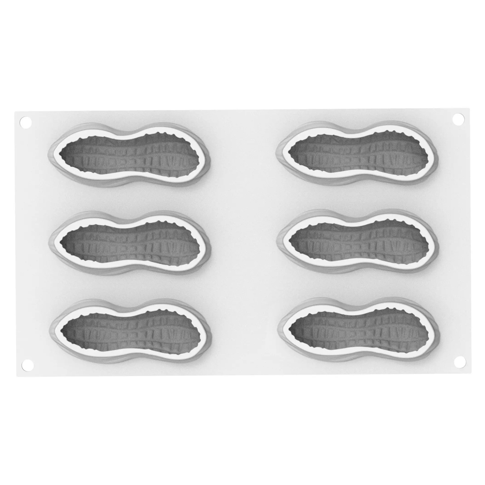 Silikomart ARACHIDE 100 Silicone Peanut Mold, 6 Cavities image 1