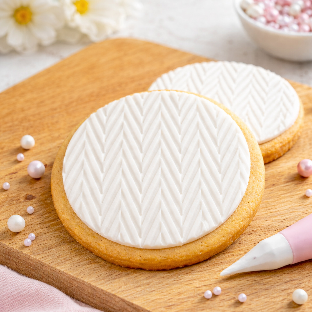 Prop Options Mini Zigzag Textured Rolling Pin, 4" image 1