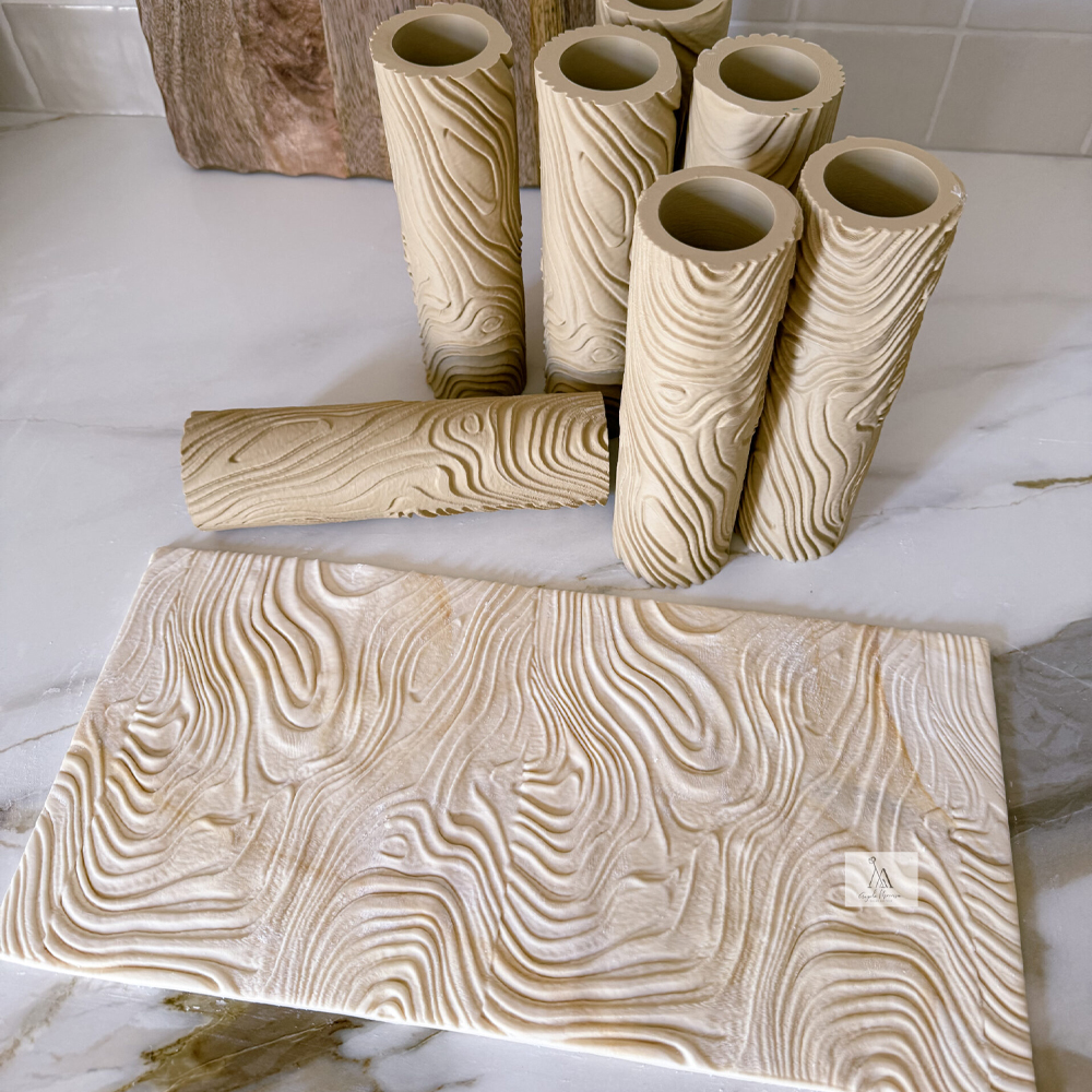 Angela Morrison Silk Elegance Textured Rolling Pin, 9"  image 2