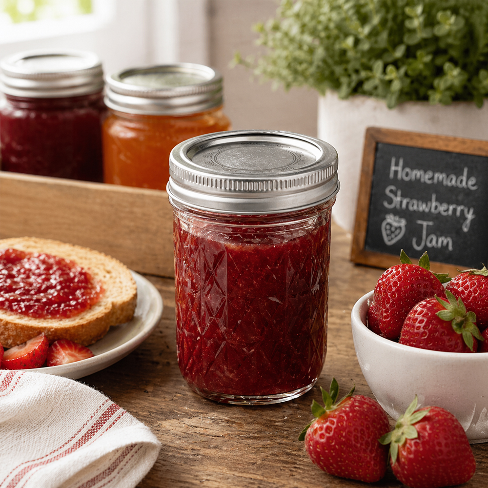 Ball Quilted Crystal Regular Mouth Mason Jars, 8 oz. - Case of 12 image 2