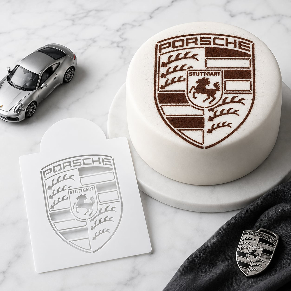 O'Creme Porsche Cake Decorating Stencil image 1