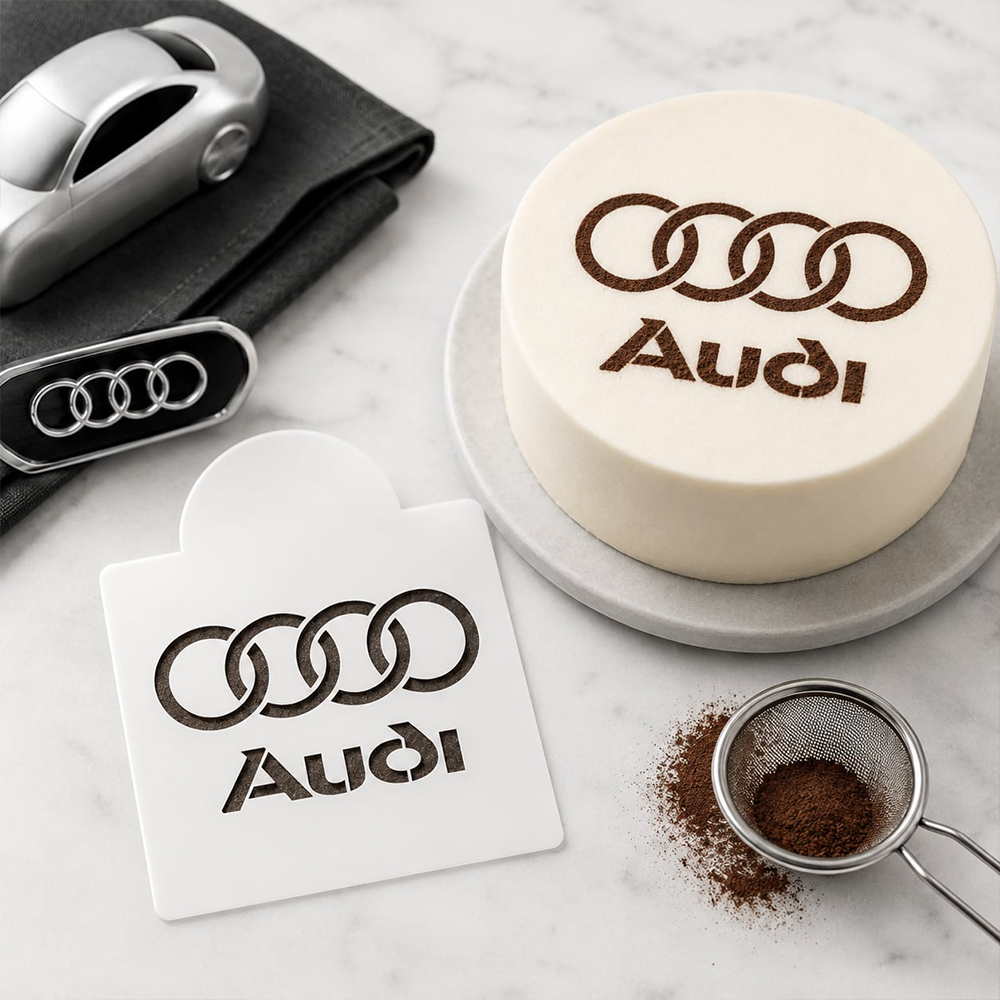 O'Creme Audi Cake Decorating Stencil image 1